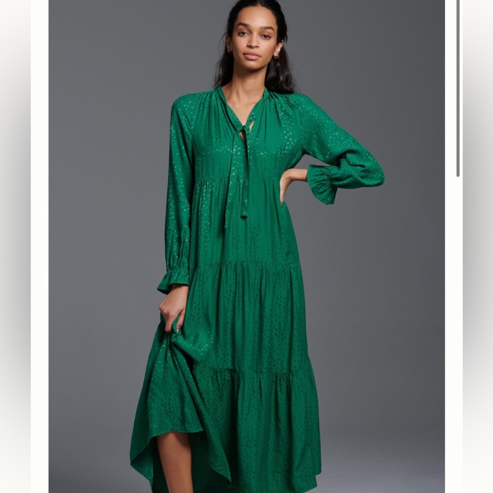 Anthropologies Maeve Wendy Tiered Maxi Dress size Medium